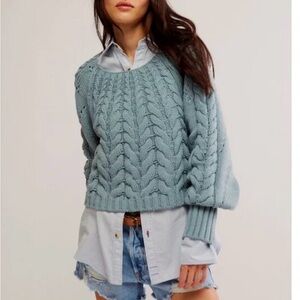 Free People Cable Knit Sweater